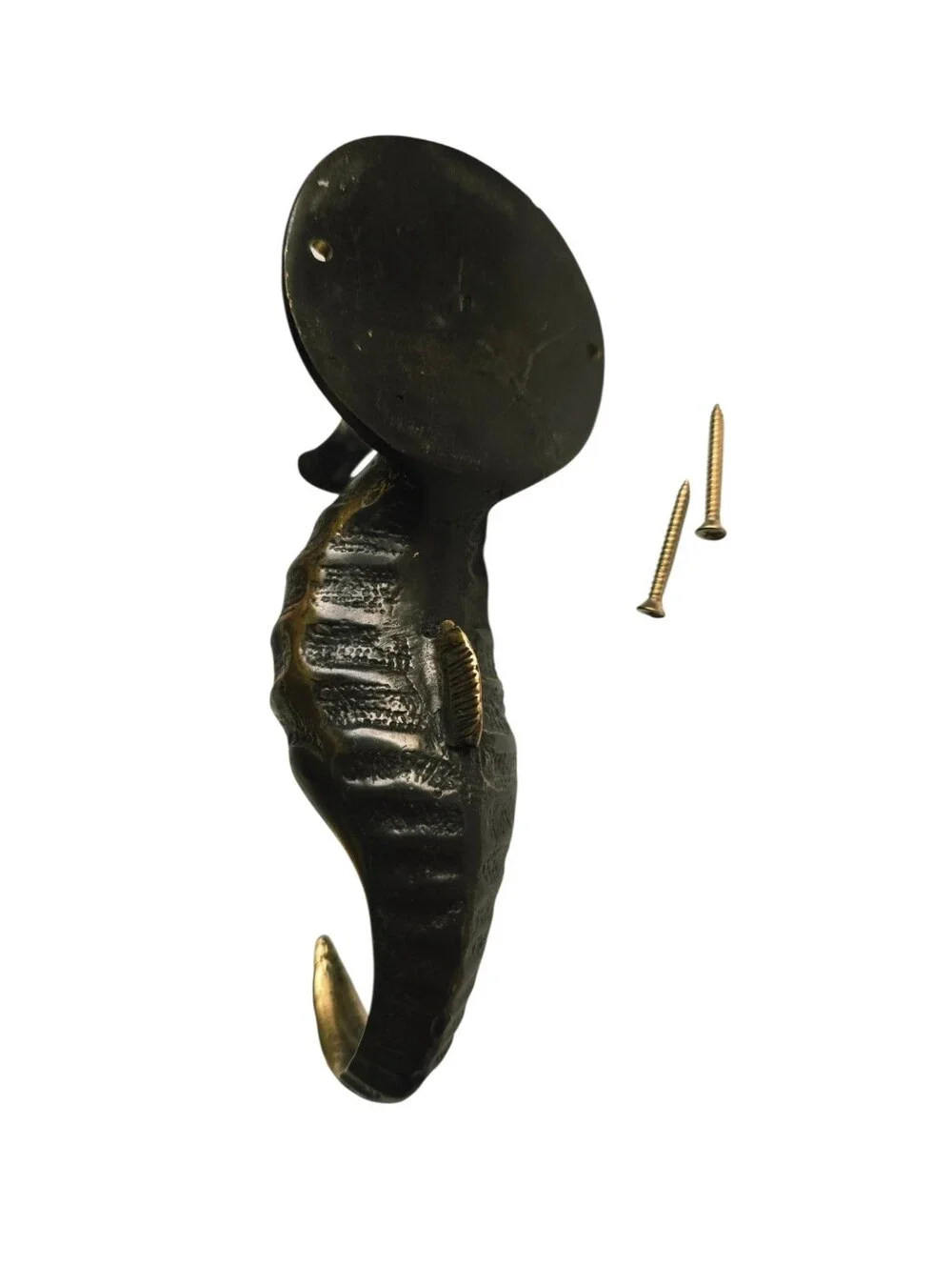 Brass Tone Seahorse Wall Hook 6.75